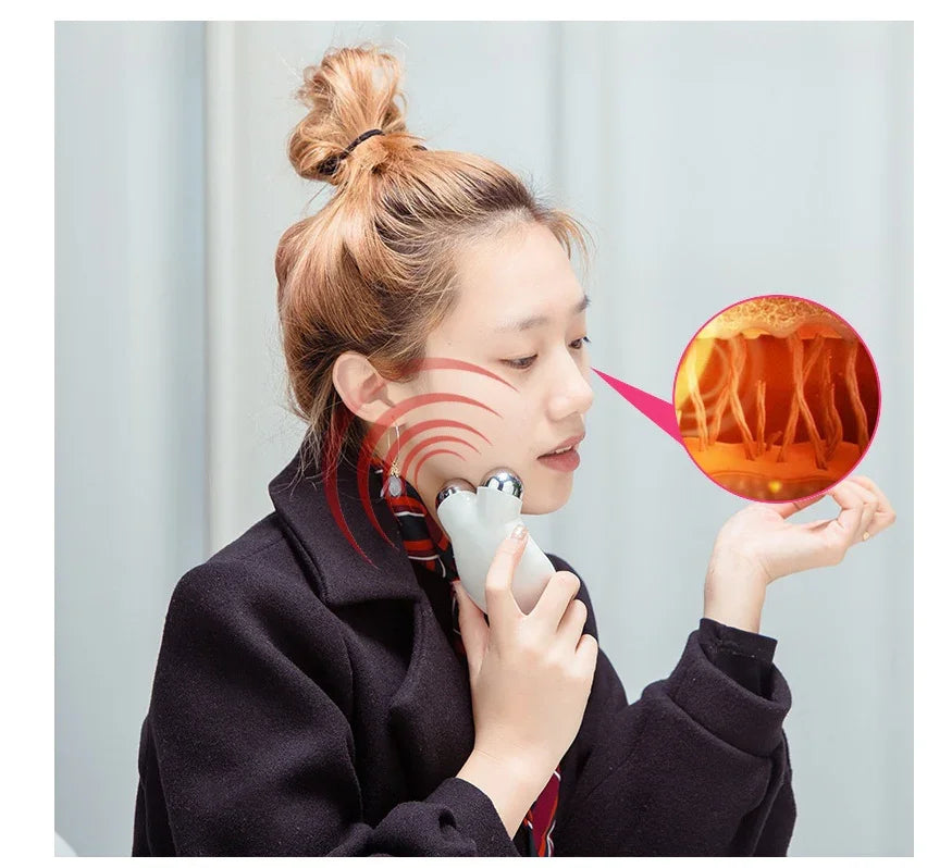 Dispositivo Massaggiatore Viso Micro-Corrente EMS – Anti-Rughe & Rassodamento