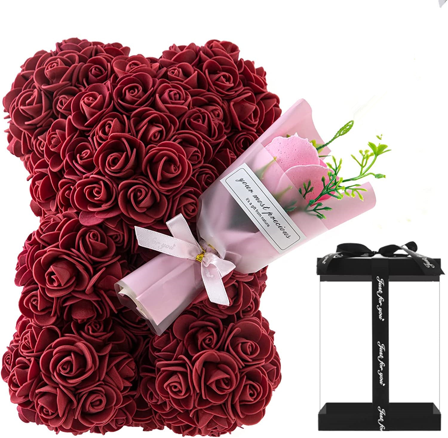 Orsetto di Rose Conservate – Regalo Elegante & Romantico